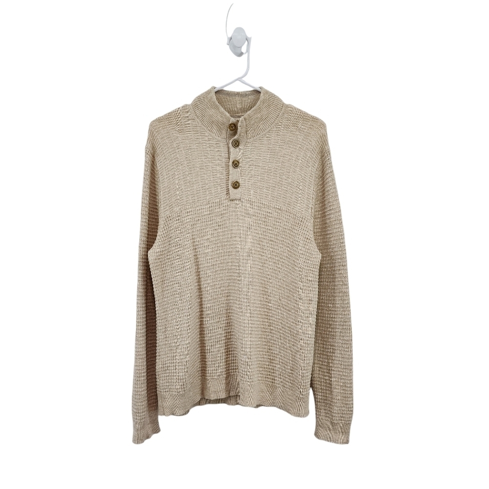 Tommy Bahama Men's Isidro Cotton Blend Button Mock Sweater